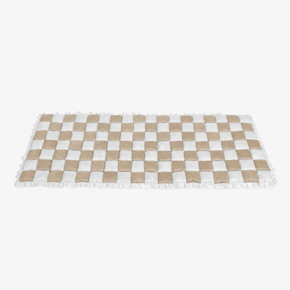 Tapis de protection pour meubles pour chien à carreaux carrés crème 